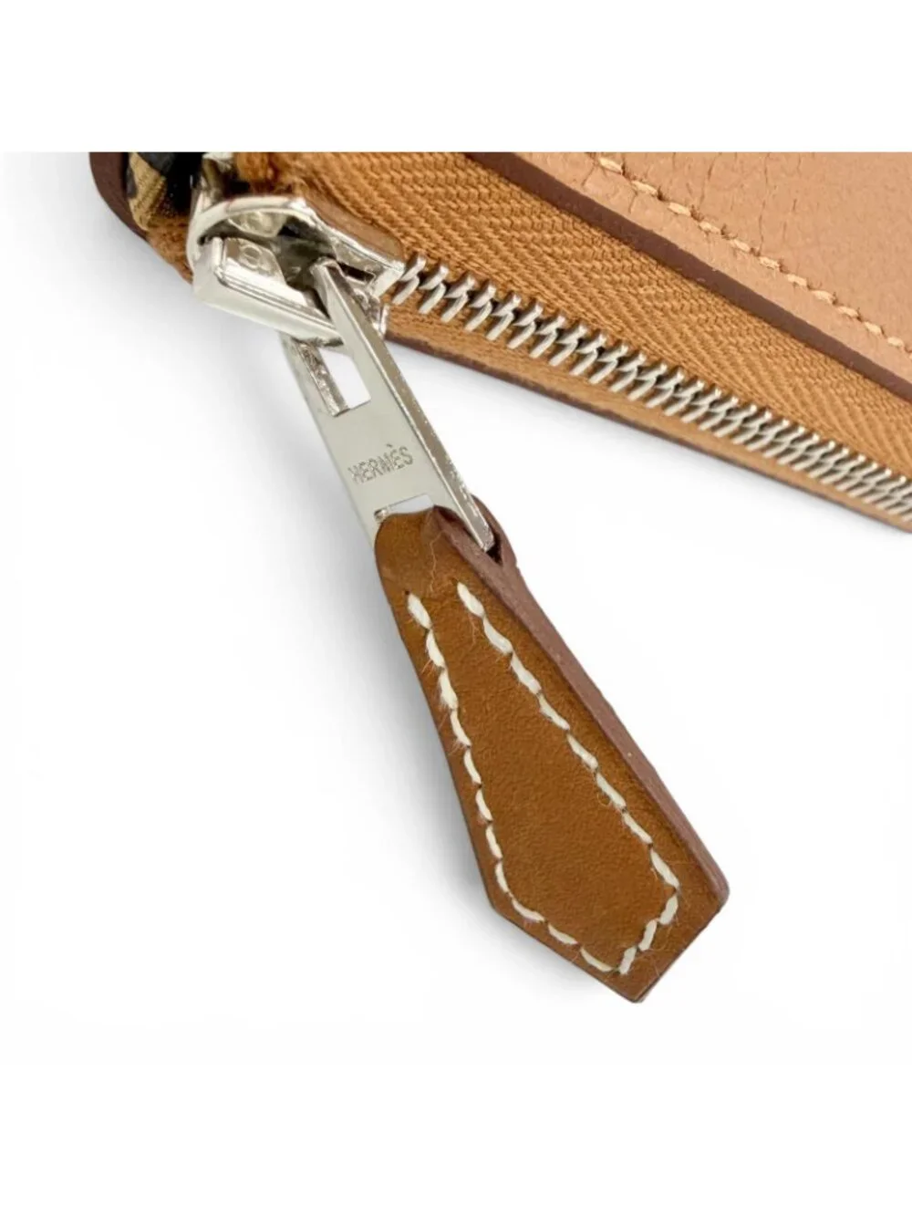 Hermes Azap Long Silk'in Evercolor Gold Silver Zip Around Wallet